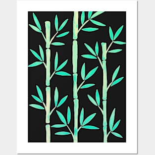 Turquoise Bamboo Posters and Art